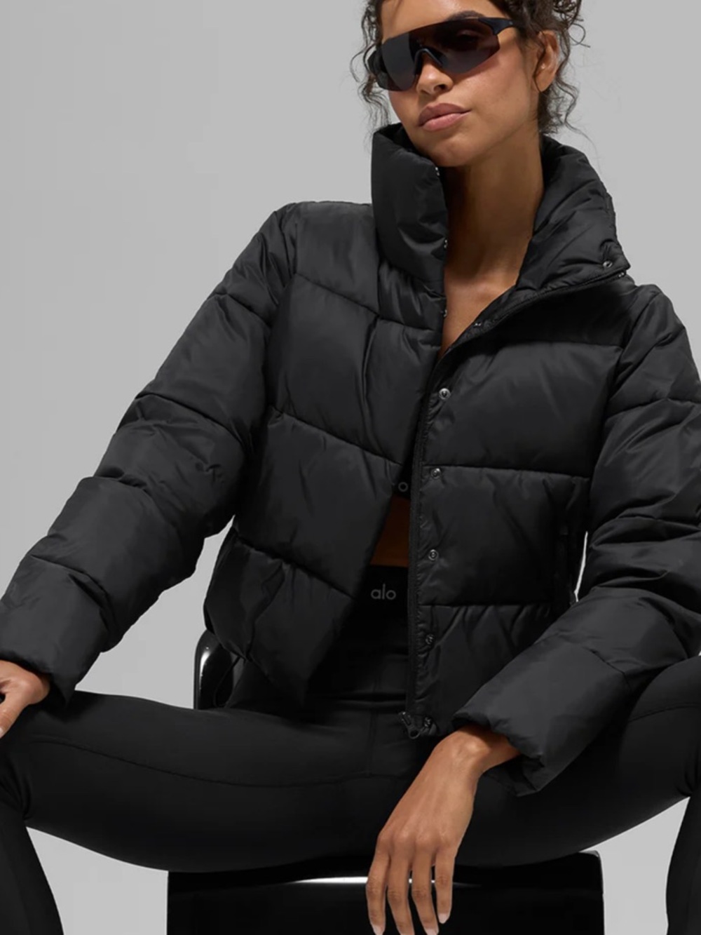 Alo Gold Rush Puffer Black